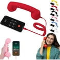 thumbnail image 1 of Handset for Cell Phone, Retro Handset Corded, Telephone Style Landline Handle Receiver, Handheld Wireless Receivers for Cell Phone, Classic Landline, 1 of 8