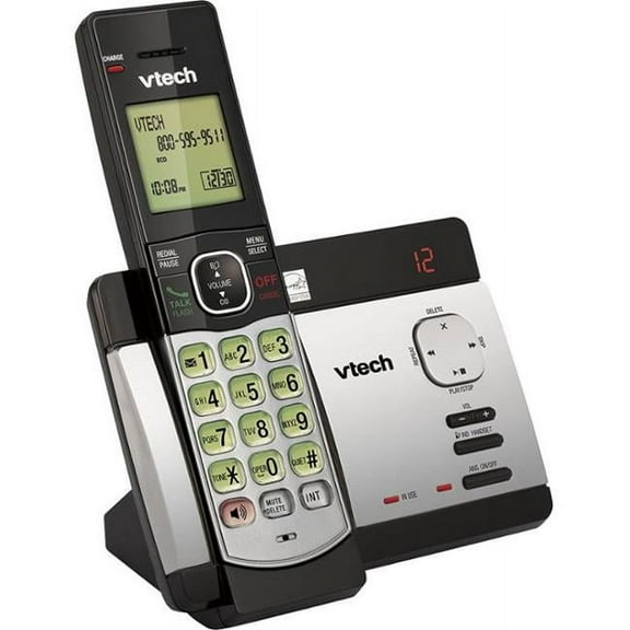Handset with Digital Answering System, Silver & Black