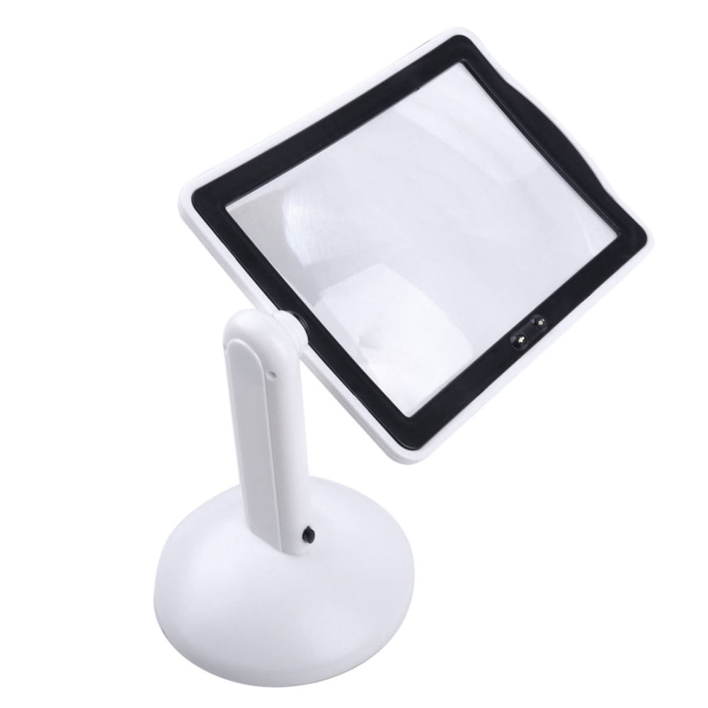 Handsfree 3X Reading Fullpage Magnifier 2 LED Magnifying Loupe Glasses