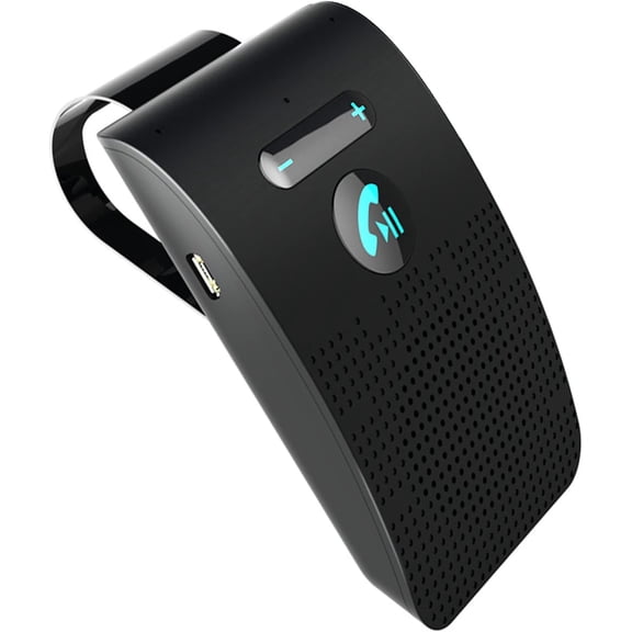 Handsfree Bluetooth for Phone Car Kit, Bluetooth Car Speaker Auto Power On Navigation Assistant Car Visor Bluetooth Receiver with Back Clip, Cars Handsfree Speakerphone Adapter