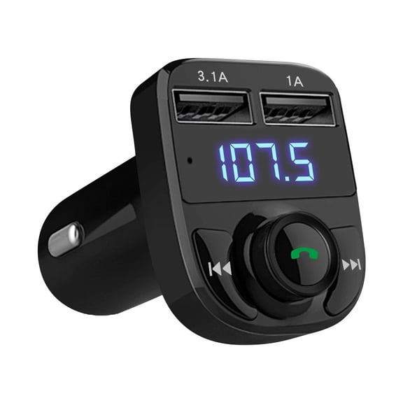 Handsfree Call Car Charger,Wireless Bluetooth FM Transmitter Radio Receiver,Mp3 Audio Music Stereo Adapter,Dual USB Port Charger Compatible