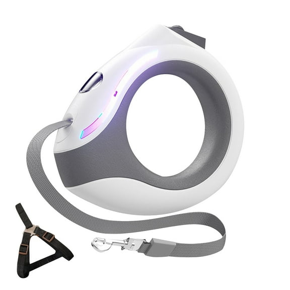 erfcxs Handsfree Retractable Dog Leash with Rechargeable LED Flashlight and Locking Mechanism for Safe Evening Walks