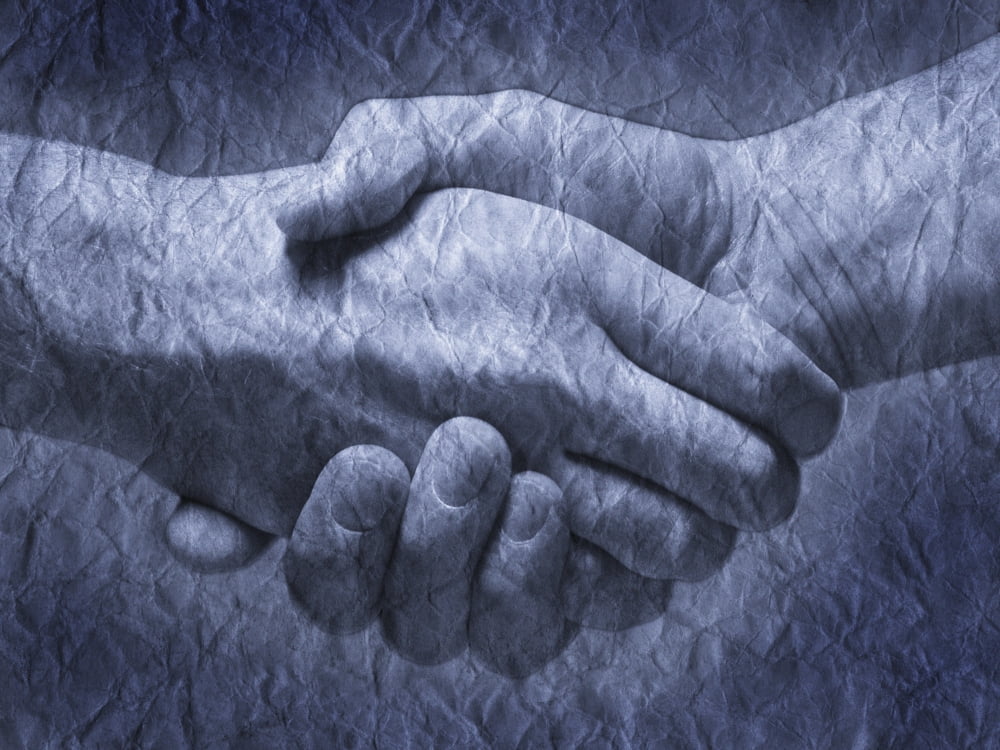 Handshake Canvas Art - Don Hammond Design Pics (16 x 12)