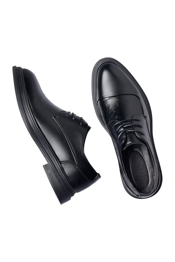Business Casual Soft Sole Shoes for Men – Soft Lightweight Design with Black Formal Style for Wedding Groom Dress Occasions,Plus Size