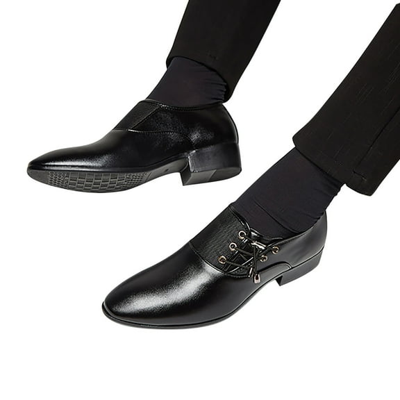 Handshe Men's Business Casual Loafers – Breathable Soft Sole & Soft Slip-On Formal Dress Shoes for Office & Events,Plus Size