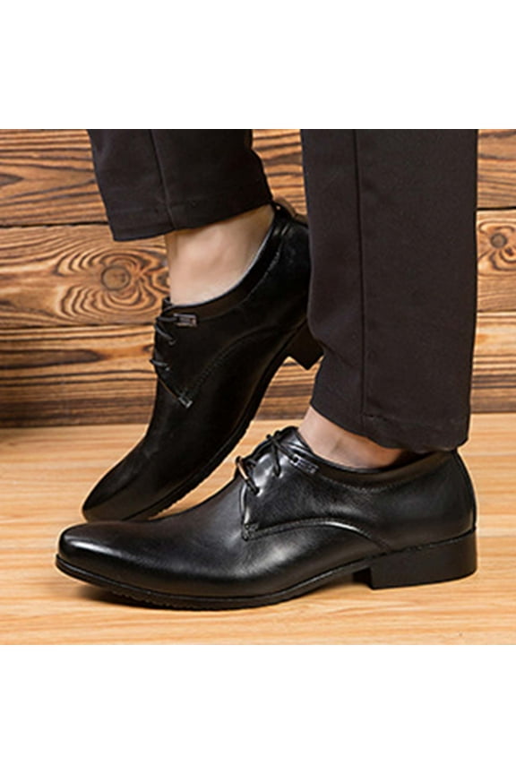 Men's Business Casual Shoes – Breathable Soft-Soled Soft Lace-Up Formal Office Dress Shoes for Men Footwear,Plus Size