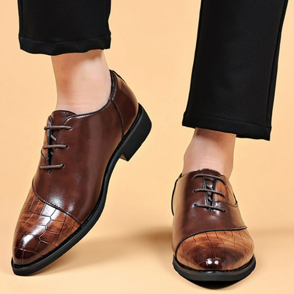 Handshe Men's Business Casual Soft Sole Leather Shoes – Summer Arrival Solid Color Slip-Ons for Office Wear and Formal Occasions,Plus Size