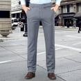 thumbnail image 1 of Handshe Men's Business Casual Suit Pants with Solid Color Stylish Design Comfortable Office Wear,Plus Size, 1 of 6