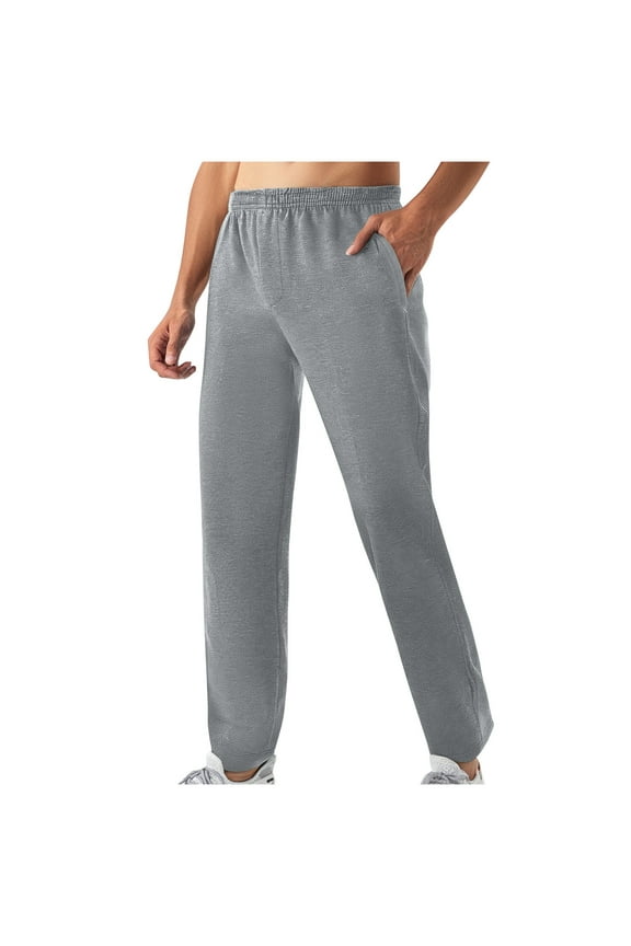 Men's Casual Fashion Elastic Waist Pants with Adjustable Drawstring Comfortable Daily Wear,Plus Size