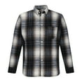 thumbnail image 1 of Handshe Men's Casual Fashion Striped Long Sleeve Shirt, Button-Down Collar with Pocket, Casual Style for Daily Wear,Plus Size, 1 of 5