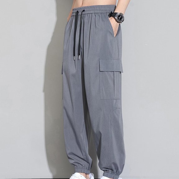 Handshe Men's Casual Pants Lightweight Breathable for Outdoor Beach Daily Activities Comfortable Wear