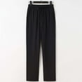 thumbnail image 1 of Handshe Men's Casual Pants with Drawstring Pockets and Elastic Waist Comfortable Daily Wear Casual Bottoms,Plus Size, 1 of 3