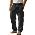 thumbnail image 1 of Handshe Men's Casual Pants with Multiple Pockets and Straight Leg Comfortable Breathable Outdoor Long Pants,Plus Size, 1 of 5
