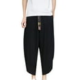 thumbnail image 1 of Handshe Men's Casual Pants with Relaxed Fit Harem Style Trendy Retro Design, 1 of 2