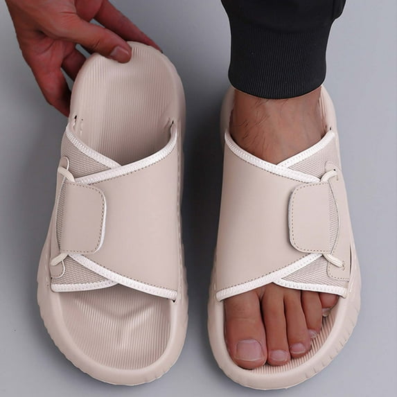 Handshe Men's Casual Soft Sole Sandals – Breathable Slip-On with Lightweight Design & Versatile Style for Beachwear & Summer Outings,Plus Size