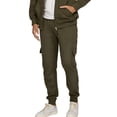 thumbnail image 1 of Handshe Men's Casual Solid Fitness Pants, Fleece-Lined Cuff-Leg Workout Utility Running Pants for Men, Gym Training Jogging Outdoor Activities, 1 of 6