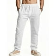 thumbnail image 1 of Handshe Men's Casual Sport Pants with Striped Design and Adjustable Drawstring Waist Breathable Stylish Comfortable,Plus Size, 1 of 9