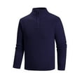 thumbnail image 1 of Handshe Men's Casual Sweaters, Autumn Winter Fashion Stand Collar Half-Zip Stretch Pullovers, Long Sleeve Layering Tops for Outdoor Activities and Daily Wear,Plus Size, 1 of 6