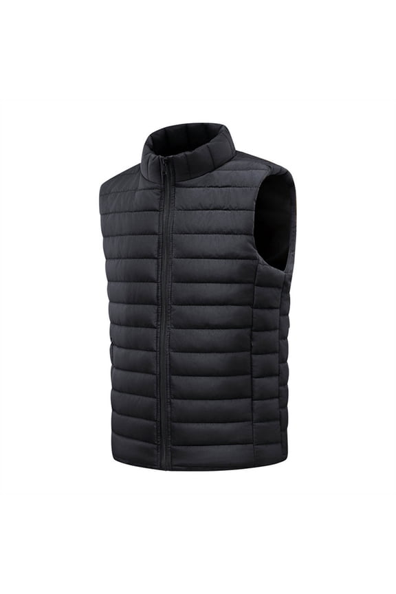 Men's Casual Vest, Solid Color with Stand Collar, Lightweight Loose Fit with Pockets for Daily Wear