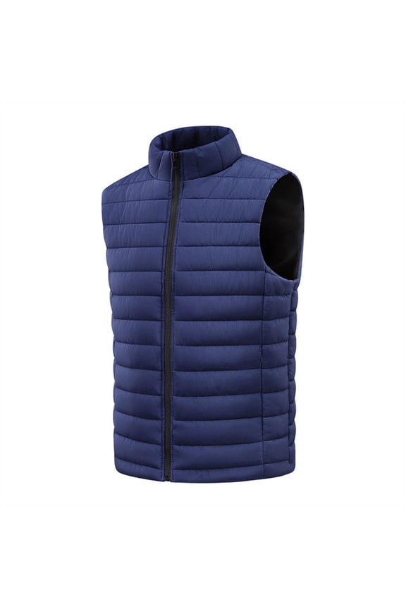 Men's Casual Vest, Solid Color with Stand Collar, Lightweight Loose Fit with Pockets for Daily Wear