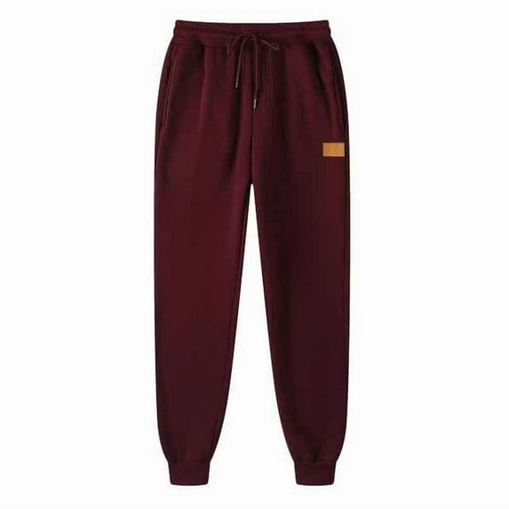 Handshe Men's Cuffed Sweatpants Versatile Comfortable Sporty Casual Solid Color Lounge Pants,Plus Size