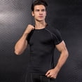 thumbnail image 1 of Handshe Men's Fitness Sports Stretch Quick - Dry Short - Sleeved Tight T - Shirt for Training & Daily Wear, 1 of 9