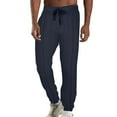 thumbnail image 1 of Handshe Men's Fitness Sweatpants Casual Loose Fit with Drawstring Elastic Cuffs Sporty Breathable Athletic Pants, 1 of 8