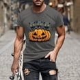 thumbnail image 1 of Handshe Men's Halloween Graphic Round Neck Short Sleeve T-Shirt - Stylish Blouse, 1 of 5