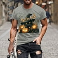 thumbnail image 1 of Handshe Men's Halloween Graphic Short Sleeve Round Neck T-Shirt - Comfortable T-Shirt, 1 of 5