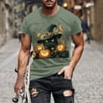 thumbnail image 1 of Handshe Men's Halloween Graphic Short Sleeve Round Neck T-Shirt - Comfortable T-Shirt, 1 of 5