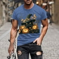 thumbnail image 1 of Handshe Men's Halloween Graphic Short Sleeve Round Neck T-Shirt - Comfortable T-Shirt, 1 of 5