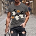 thumbnail image 1 of Handshe Men's Halloween Print Short Sleeve Round Neck T-Shirt - Comfortable Casual Top, 1 of 5