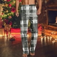 thumbnail image 1 of Handshe Men's Home Sleep Pants, Printed Design Straight Leg Casual Lounge Pants for Men, Relaxed Homewear,Plus Size, 1 of 5