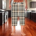 thumbnail image 1 of Handshe Men's Home Sleep Pants with Elastic Waist and Pockets Casual Comfortable Lounge Pants, 1 of 7