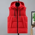 thumbnail image 1 of Handshe Men's Hooded Vest, Thickened Cotton with Zipper Pockets, Sleeveless Winter Warmth Jacket for Casual Outdoor Activities and Daily Use, 1 of 5