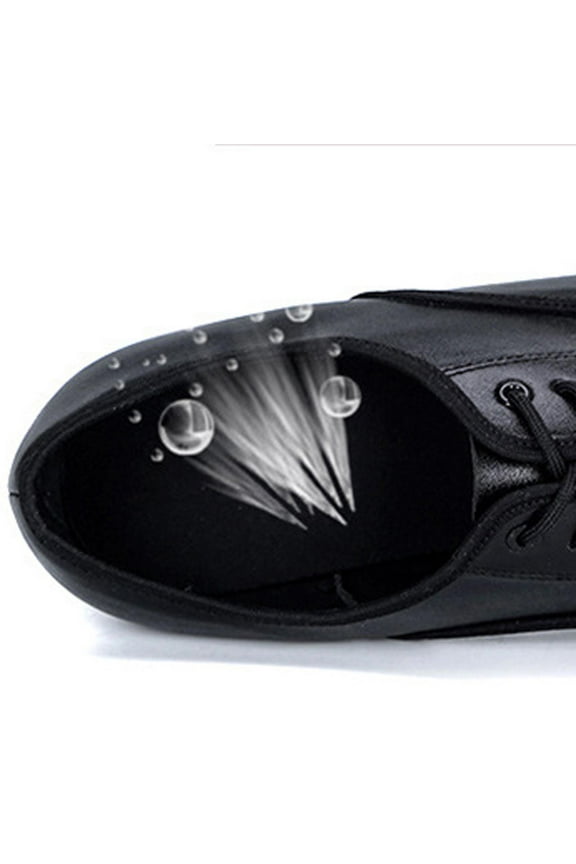 Men's Lace-Up Leather Shoes – Casual Soft Sole Low Heel Oxfords for Business Casual & Everyday Comfort Footwear,Plus Size