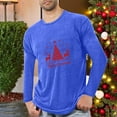 thumbnail image 1 of Handshe Men's Long Sleeve Christmas Print Pajama Shirt, Soft Athletic Home Lounge Sleepwear for Men, Holiday Comfort Wear, 1 of 4