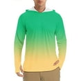 thumbnail image 1 of Handshe Men's Long Sleeve Hooded Sun Protection Shirts, Lightweight Breathable UPF 50+ Printed Sun Protective Shirts for Men, Outdoor Hiking Camping Rash Guard,Plus Size, 1 of 4