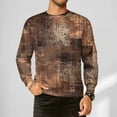 thumbnail image 1 of Handshe Men's Long Sleeve Printed Sweatshirt, Loose Fit Hoodless Casual Streetwear, Athletic Pullover for Gym Running,Plus Size, 1 of 5