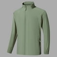 thumbnail image 1 of Handshe Men's Long Sleeve Shirt Set, Breathable UPF 50+ Sun Protection Outdoor Shirts with Zipper Pockets, Solid Color Hiking Camping Rash Guard Apparel,Plus Size, 1 of 9