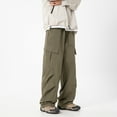 thumbnail image 1 of Handshe Men's Outdoor Pants, Wrinkle-Resistant Waterproof Design with Multiple Pockets, Elastic Waist with Drawstring for Hiking, Travel and Daily Use, 1 of 4