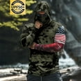 thumbnail image 1 of Handshe Men's Printed Summer Sunscreen Breathable Long - Sleeve Mask Hooded Blouse, 1 of 3