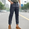 thumbnail image 1 of Handshe Men's Relaxed Fit High-Stretch Waterproof Multi-Pocket Cargo Pants for Outdoor Work and Activities,Plus Size, 1 of 6