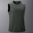 thumbnail image 1 of Handshe Men's Solid Color Crew Neck Sports & Fitness Vest Top, 1 of 4