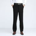 thumbnail image 1 of Handshe Men's Solid Color Pants with Button Zipper Design Straight High Waist Pocket Casual Classic Comfort Trousers,Plus Size, 1 of 5