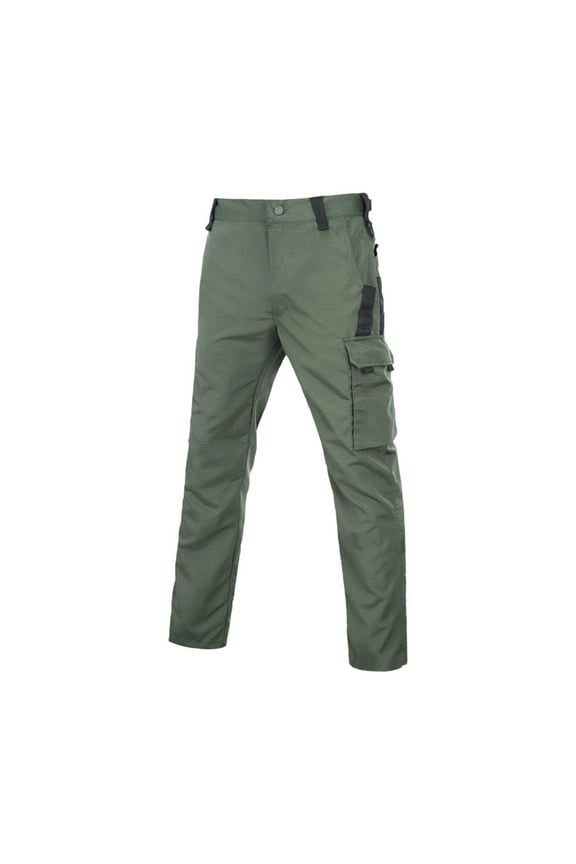 Men's Solid Color Tactical Training Cargo Pants with Multi-Pocket Design Durable Outdoor Work Pants,Plus Size