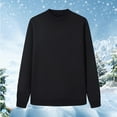 thumbnail image 1 of Handshe Men's Solid Color Thermal Round Neck Sweater, Thickened Casual Warm Pullover for Men, Outdoor Leisure Winter Knitwear,Plus Size, 1 of 4