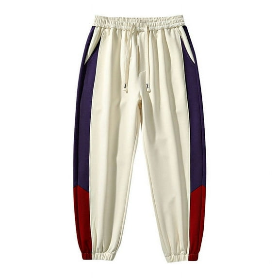 Handshe Men's Sport Sweatpants, Solid Color Elastic Waist with Adjustable Drawstring, Tapered Cuffs for Outdoor Training and Casual Daily Wear