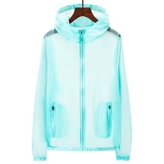 Handshe Men's Spring Summer Outdoor Hooded Long Sleeve Jacket, UPF 50  Sun Protection Breathable Lightweight Windbreaker, Hiking Camping Casual Outerwear,Plus Size