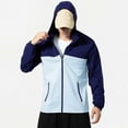 thumbnail image 1 of Handshe Men's Stylish Color - Block Outdoor Climbing Sport Running Hooded Jacket with Pockets, 1 of 7